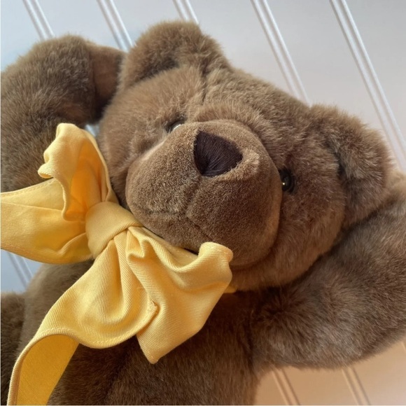 Mango Teddy Bear Plush Millenium 2000 Vintage Rare Magnetic Hands Heavy Peekaboo - Picture 10 of 12